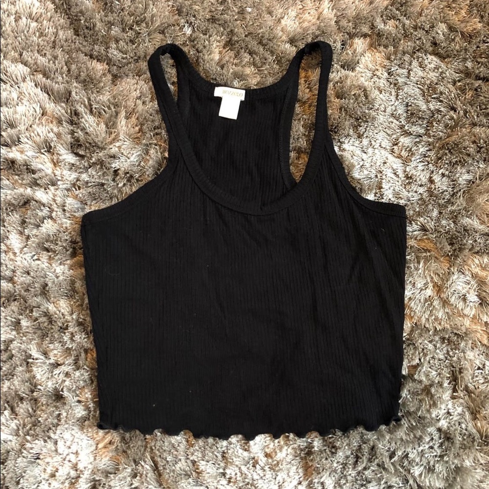 Ribbed black tank top